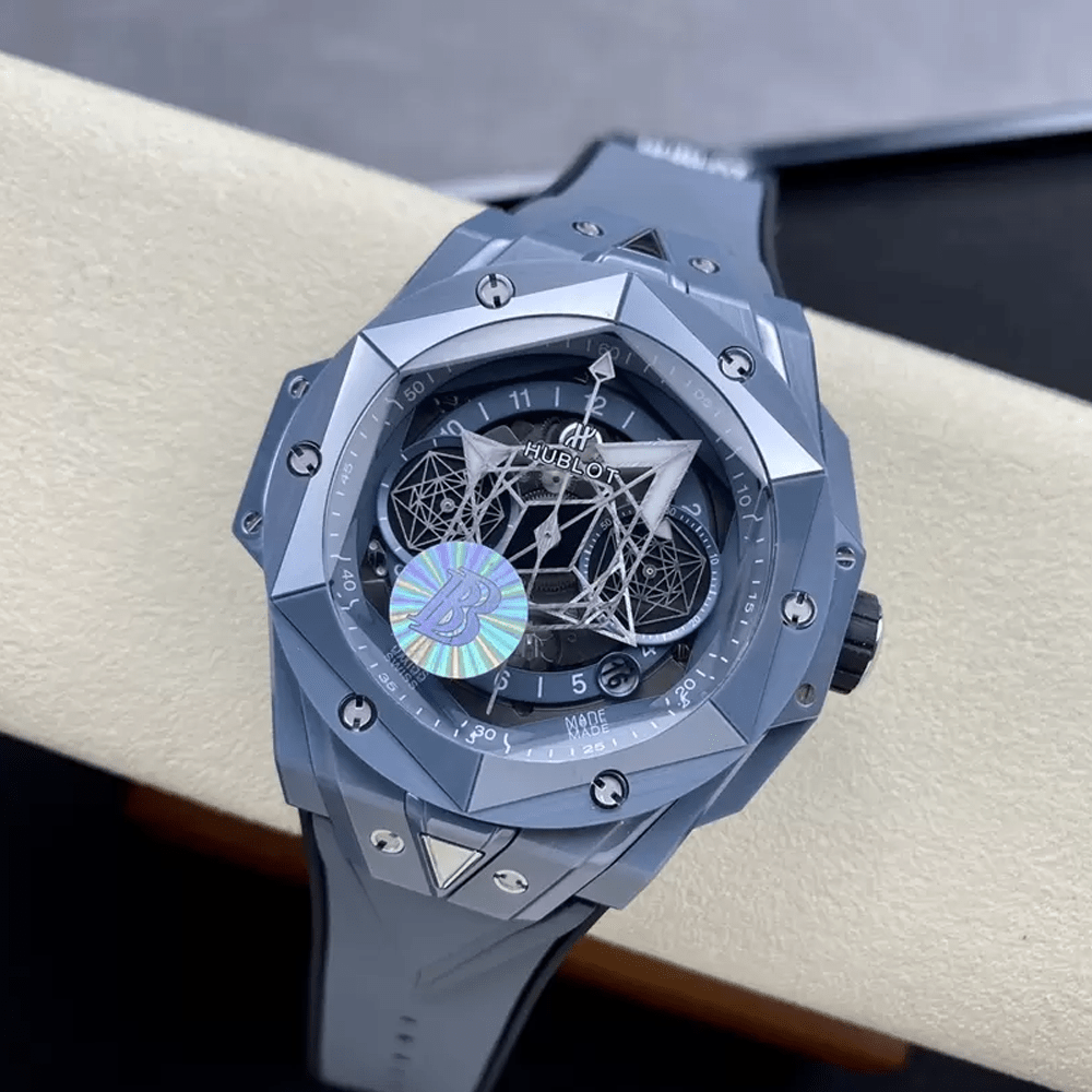 위블로 빅뱅 Sang Bleu II 세라믹 블루 러버 스트랩 45mm 418.GX.5207.RX.MXM22