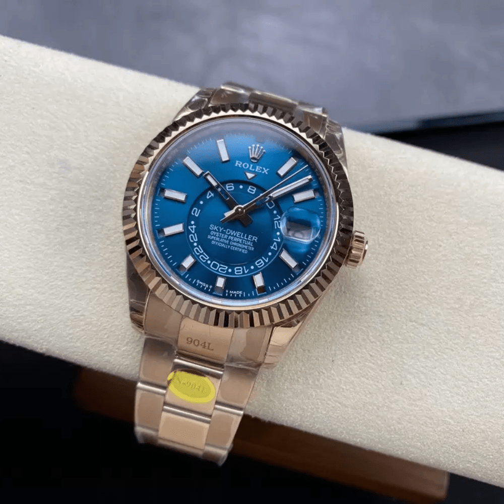 롤렉스 스카이드웰러 청판 다이얼 오이스터 로즈골드 금통 42mm 336935