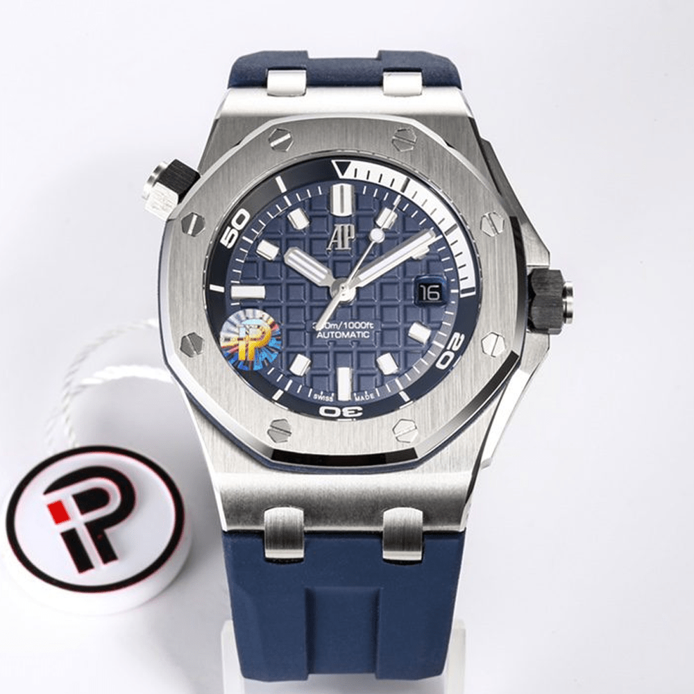 오데마피게 로얄오크 오프쇼어 다이버 청판 다이얼 블루 러버 스트랩 42mm 15720ST