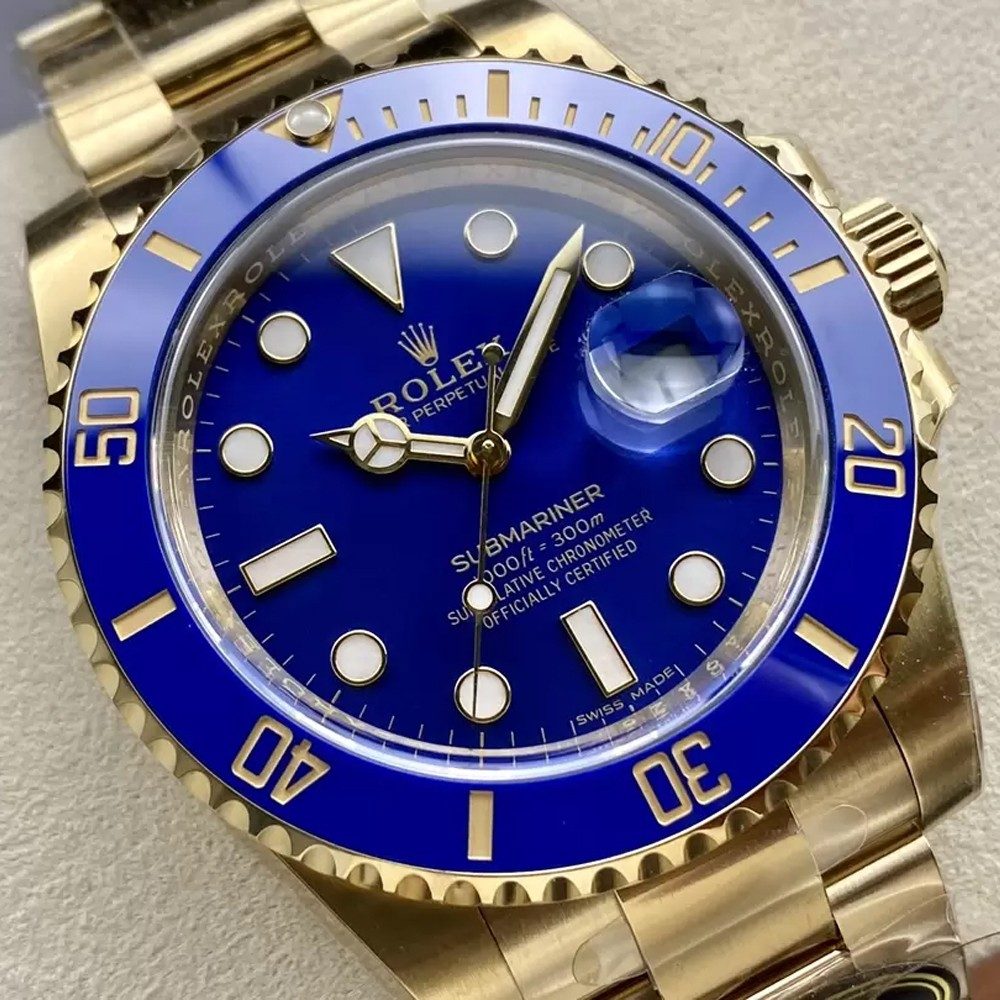 롤렉스 서브마리너 청판 YG 금통 40mm 116618LB