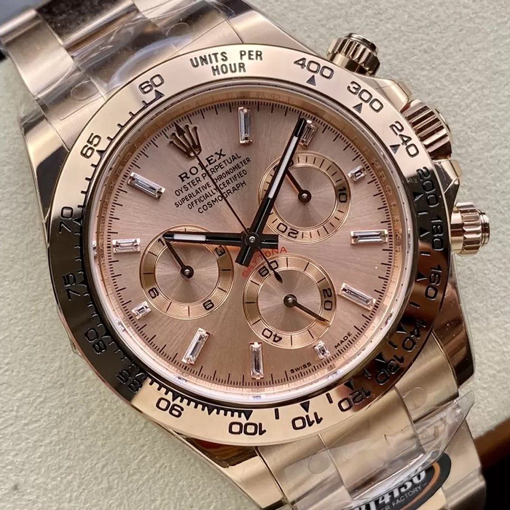 롤렉스 데이토나 크로노그래프 로즈골드 다이얼 RG 금통 40mm 116505