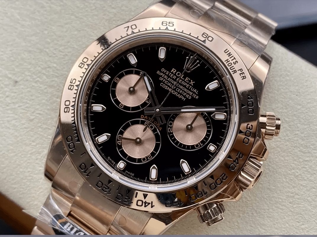 롤렉스 데이토나 크로노그래프 검판 다이얼 8P다이아 로즈골드 금통 40mm 116505