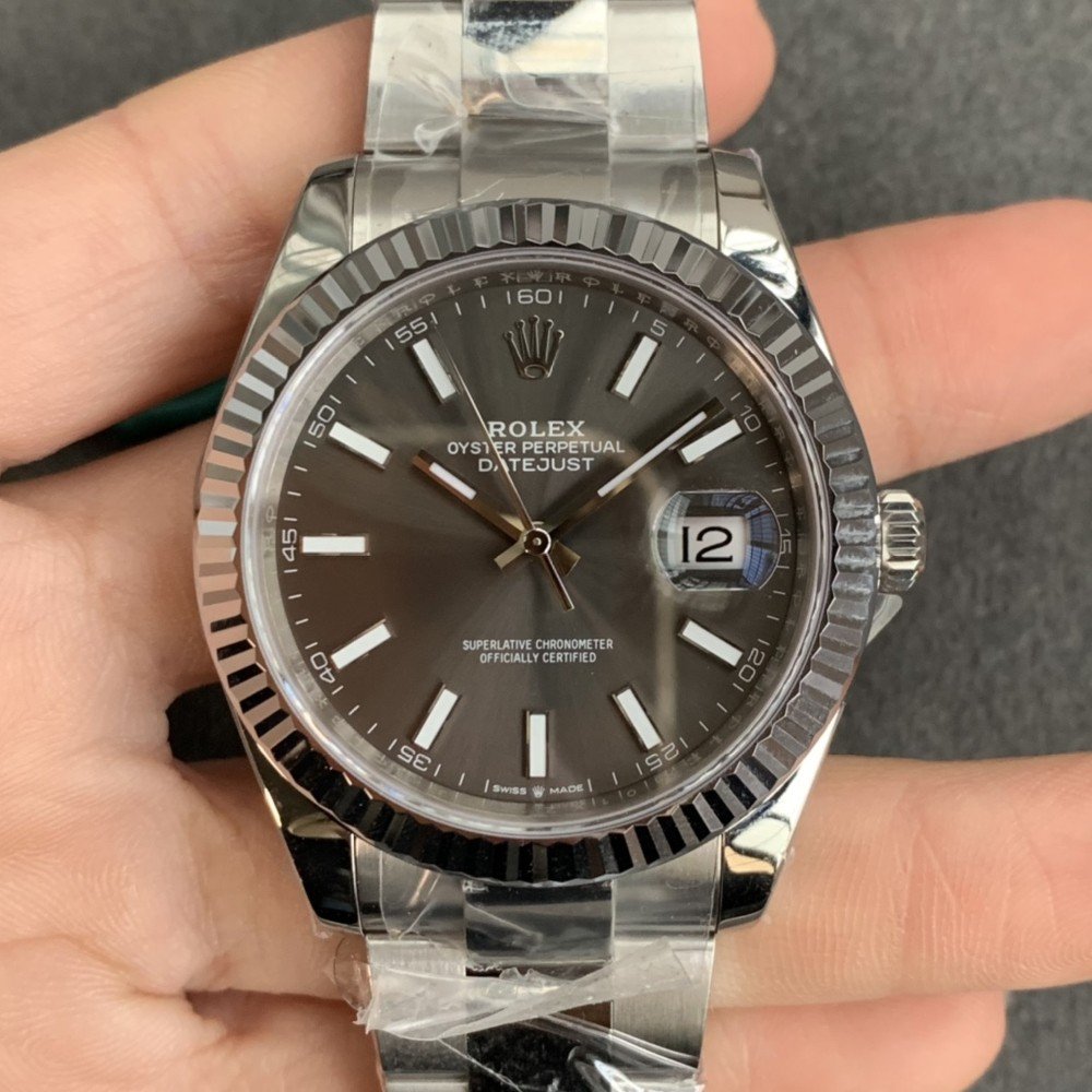 롤렉스 데이저스트 그레이 다이얼 바인덱스 SS 오이스터 41mm 126334