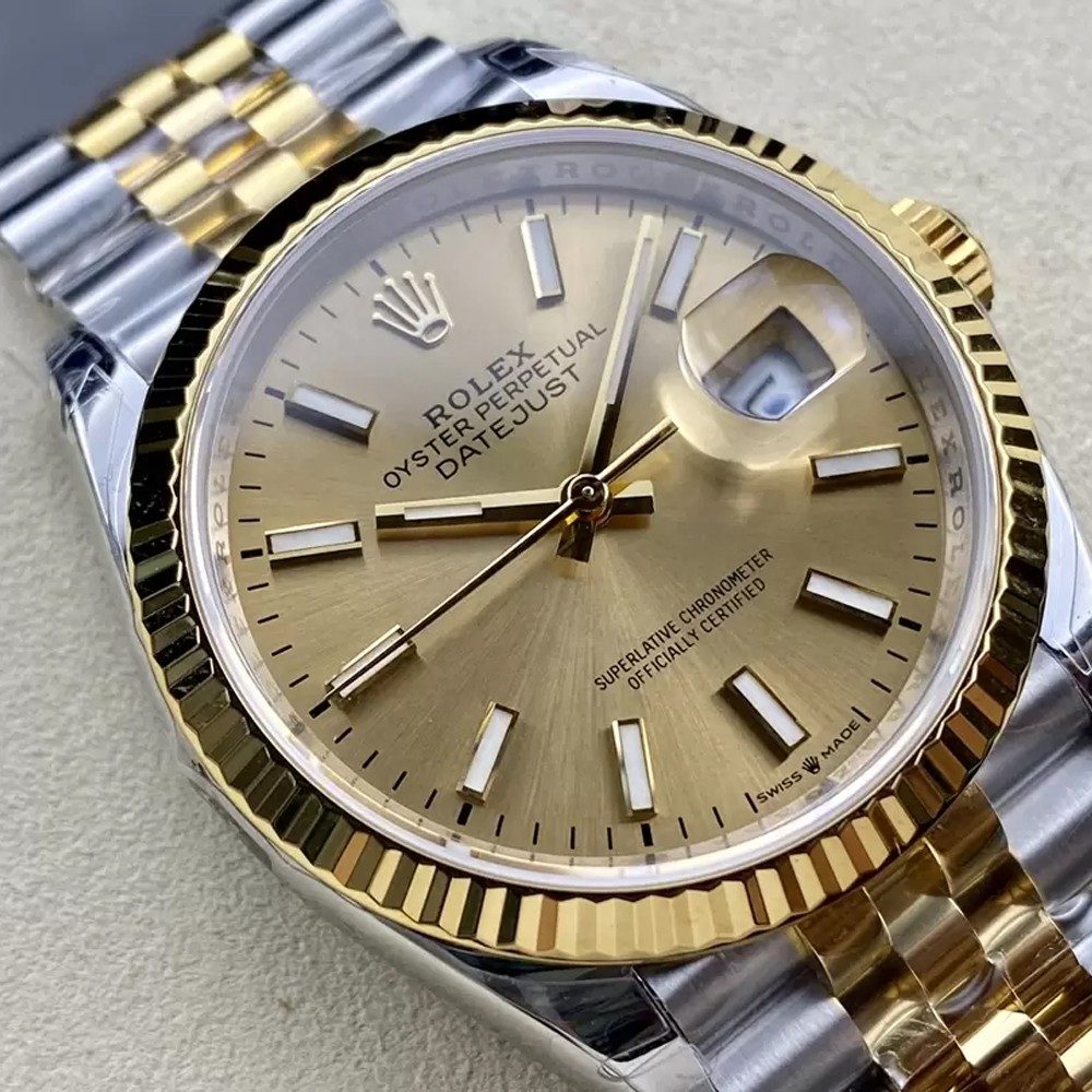 롤렉스 데이저스트 옐로우골드 다이얼 바인덱스 YG 콤비 쥬빌레 36mm 126233