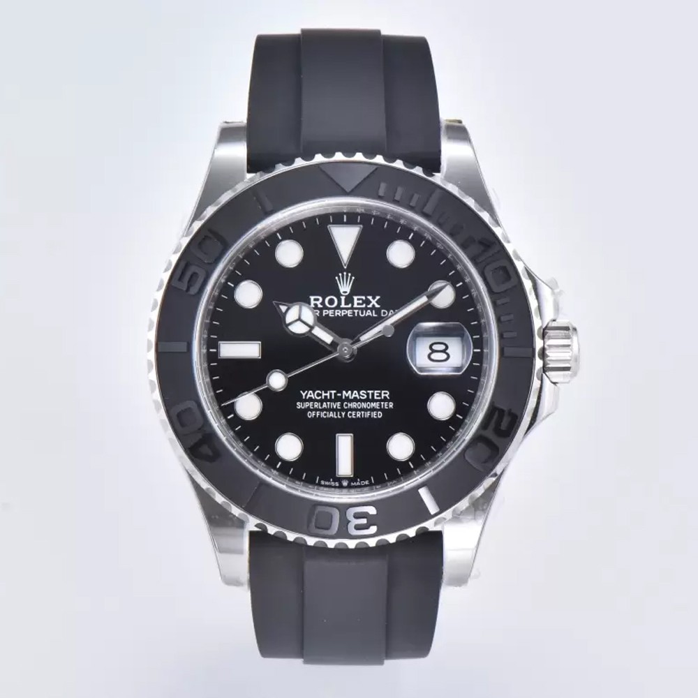 롤렉스 요트마스터 블랙 다이얼 도트인덱스 러버밴드 42mm 226659
