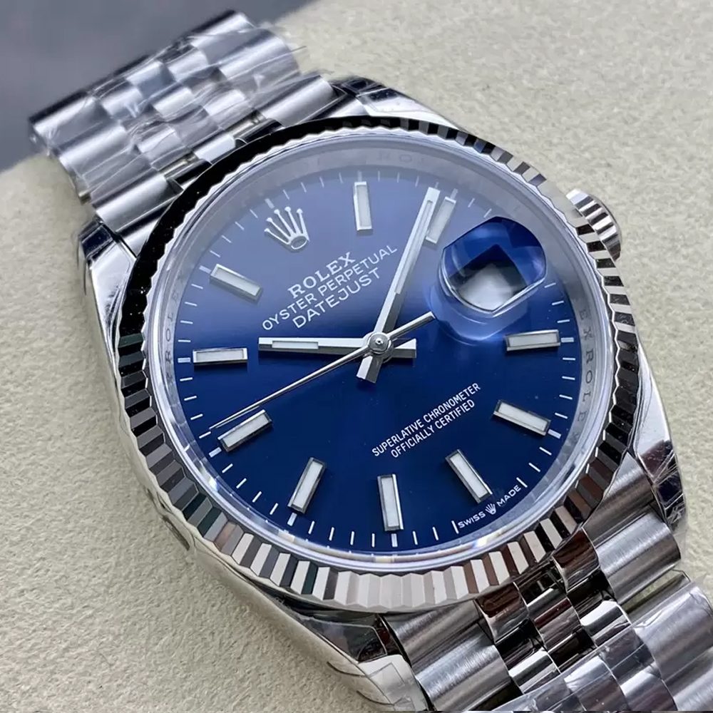 롤렉스 데이저스트 청판 다이얼 바인덱스 SS 쥬빌레 36mm 126234