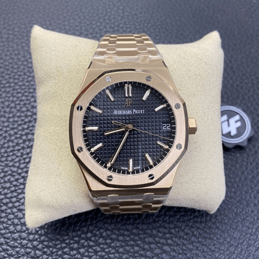 오데마피게 로얄오크 플라잉 블랙 다이얼 로즈골드 금통 V2 41mm 15500OR