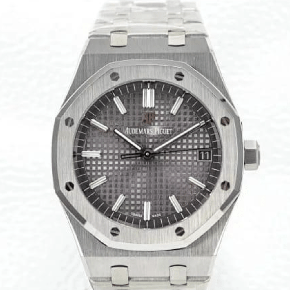 오데마피게 로얄오크 그레이 다이얼 스틸 SS 브레이슬릿 41mm 15500ST