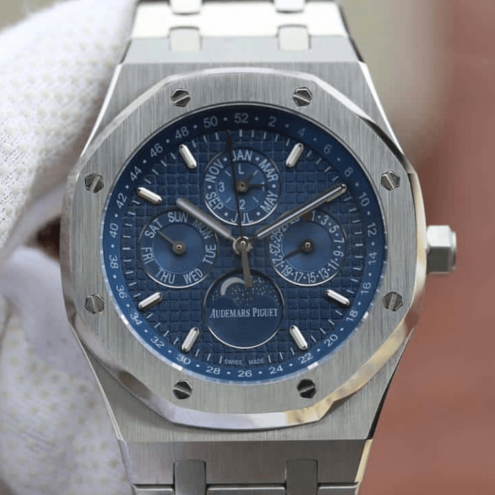 오데마피게 로얄오크 퍼페츄얼 블루 다이얼 스틸 SS 브레이슬릿 41mm 26574ST