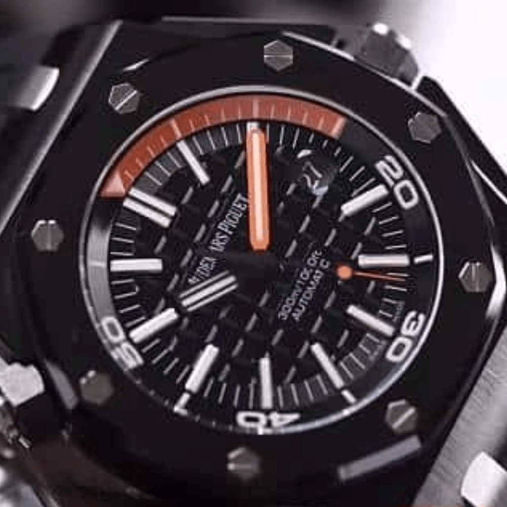오데마피게 로얄오크 오프쇼어 다이버 블랙 세라믹 러버 스트랩 42mm 15707