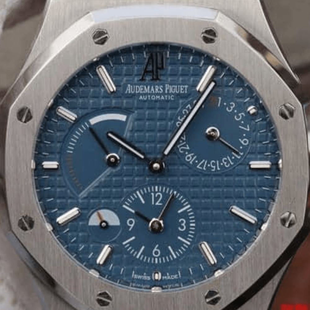 오데마피게 로얄오크 블루 텍스처 다이얼 스틸 SS 브레이슬릿 41mm 26120