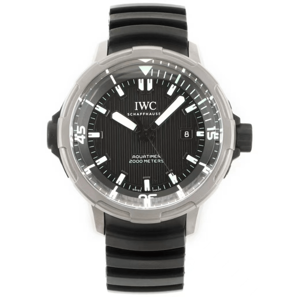 IWC 아쿠아타이머 오토매틱 2000 티타늄 블랙/화이트 다이얼 46mm IW358002