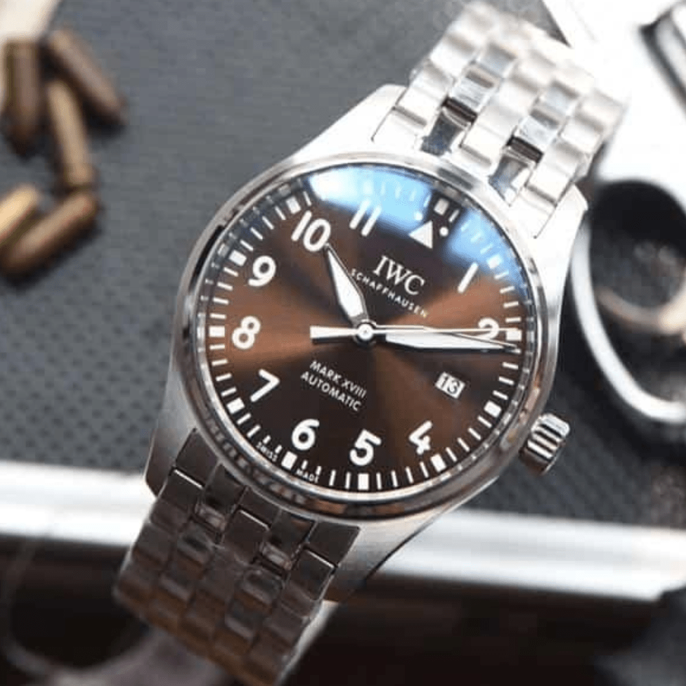 IWC 파일럿 마크 18 블랙 다이얼 SS 브레이슬릿 40mm IW327003