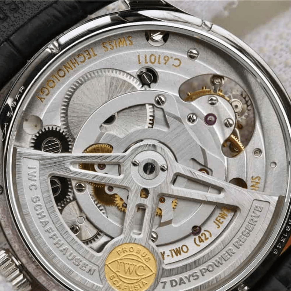 IWC 포르투기저 투르비옹 레이싱그레이 다이얼 레더 스트랩 44mm IW5463