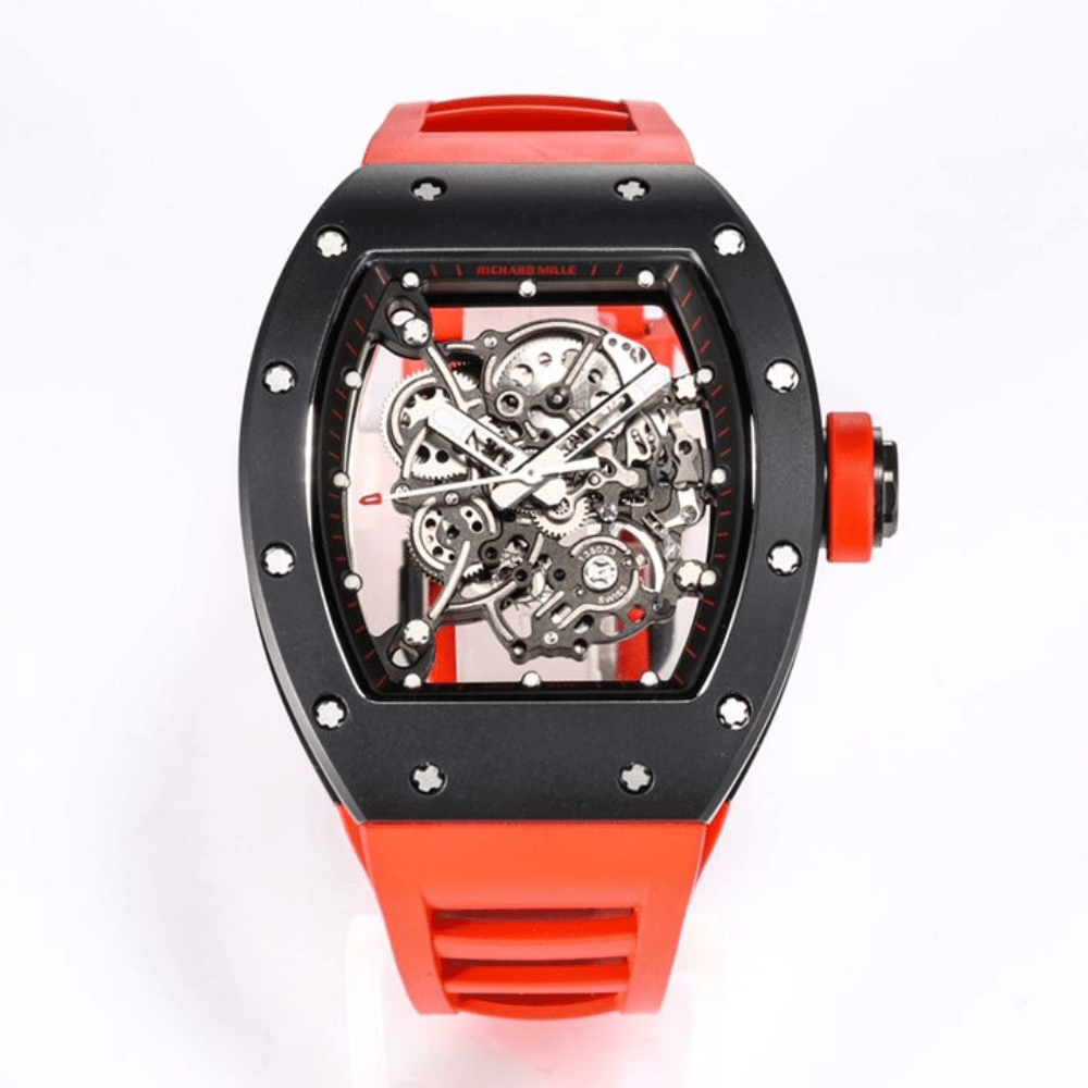 리차드밀 부바왓슨 블랙 세라믹 레드 러버밴드 RM-055