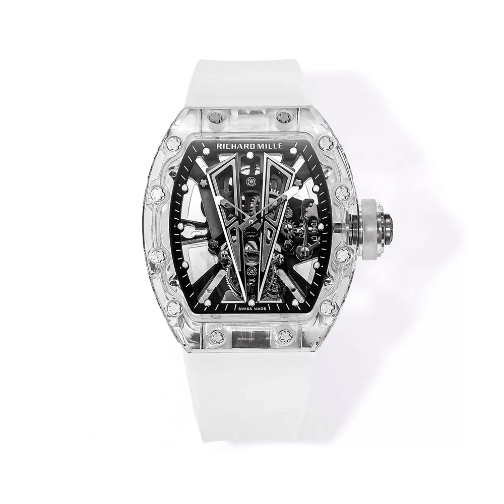 리차드밀 라파엘 나달 투명 투르비옹 스켈레톤 다이얼 투명 러버밴드 50EA 한정판 RM27-03