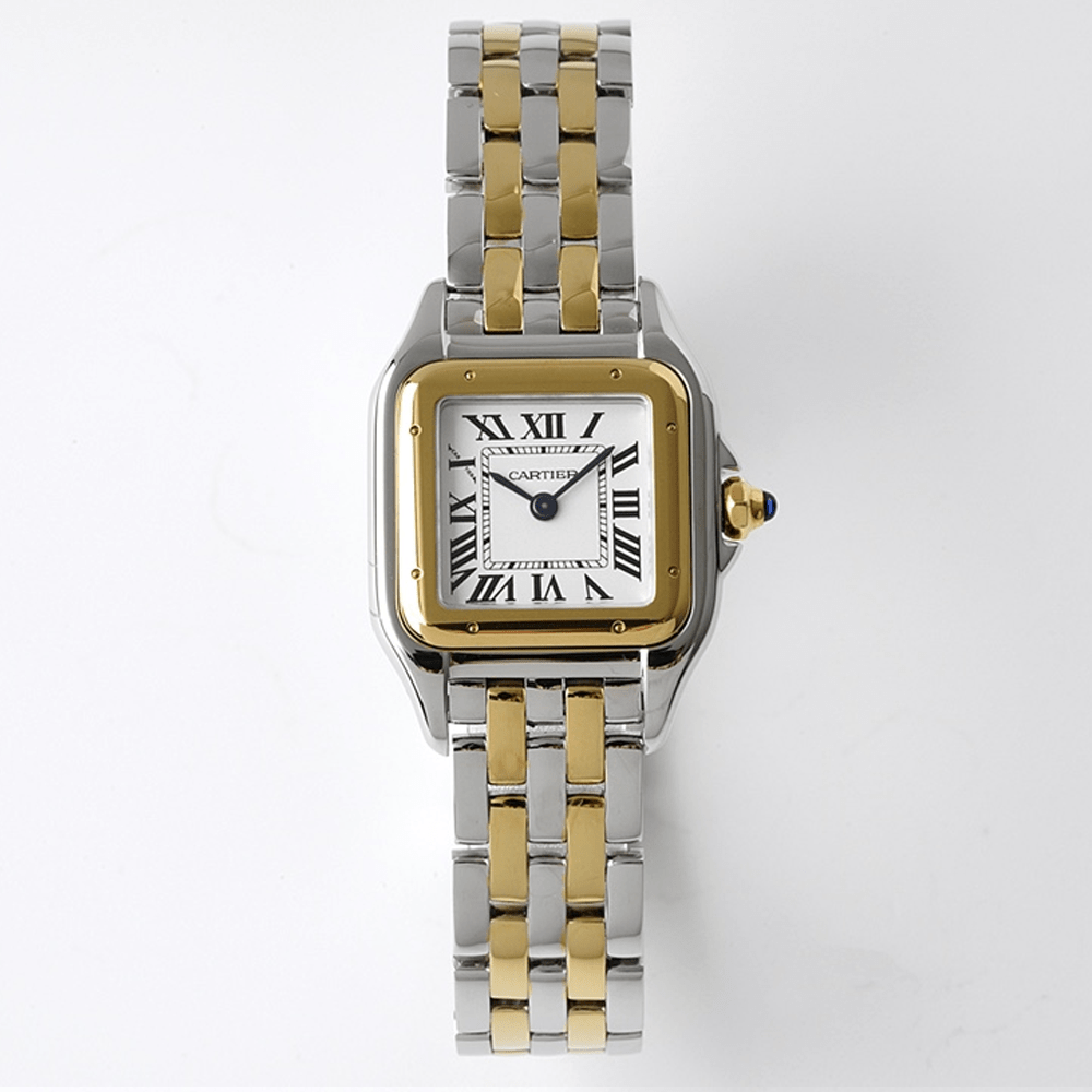 까르띠에 팬더 드 까르띠에 화이트 다이얼 YG 콤비 여성용 스몰 W2PN0006 미디엄 W2PN0007