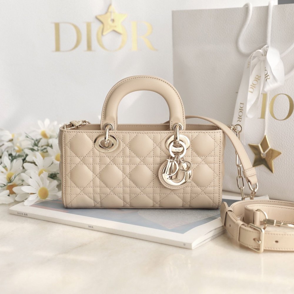 디올 레이디 디조이백 스몰 살구