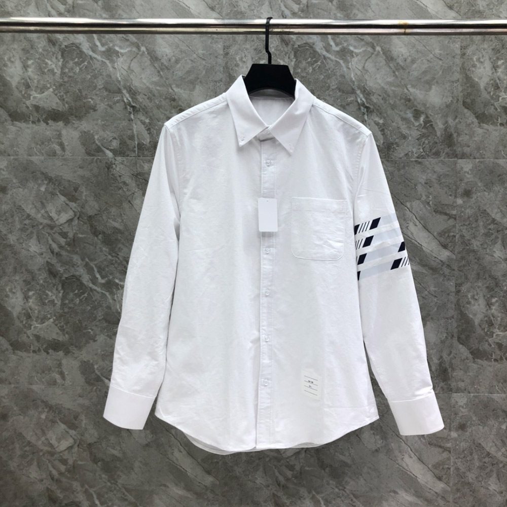 톰브라운 24SS 그레이 스트라이프 4바 셔츠