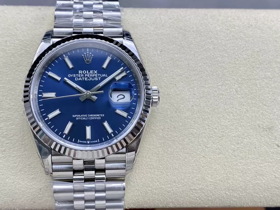 롤렉스 데이저스트 청판 다이얼 바인덱스 SS 쥬빌레 36mm 116234