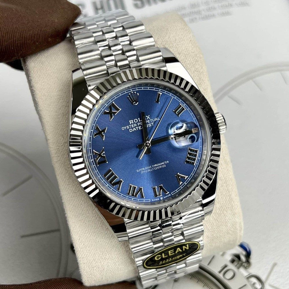 롤렉스 데이저스트 아주로 청판 로만 다이얼 SS 쥬빌레 41mm 126334