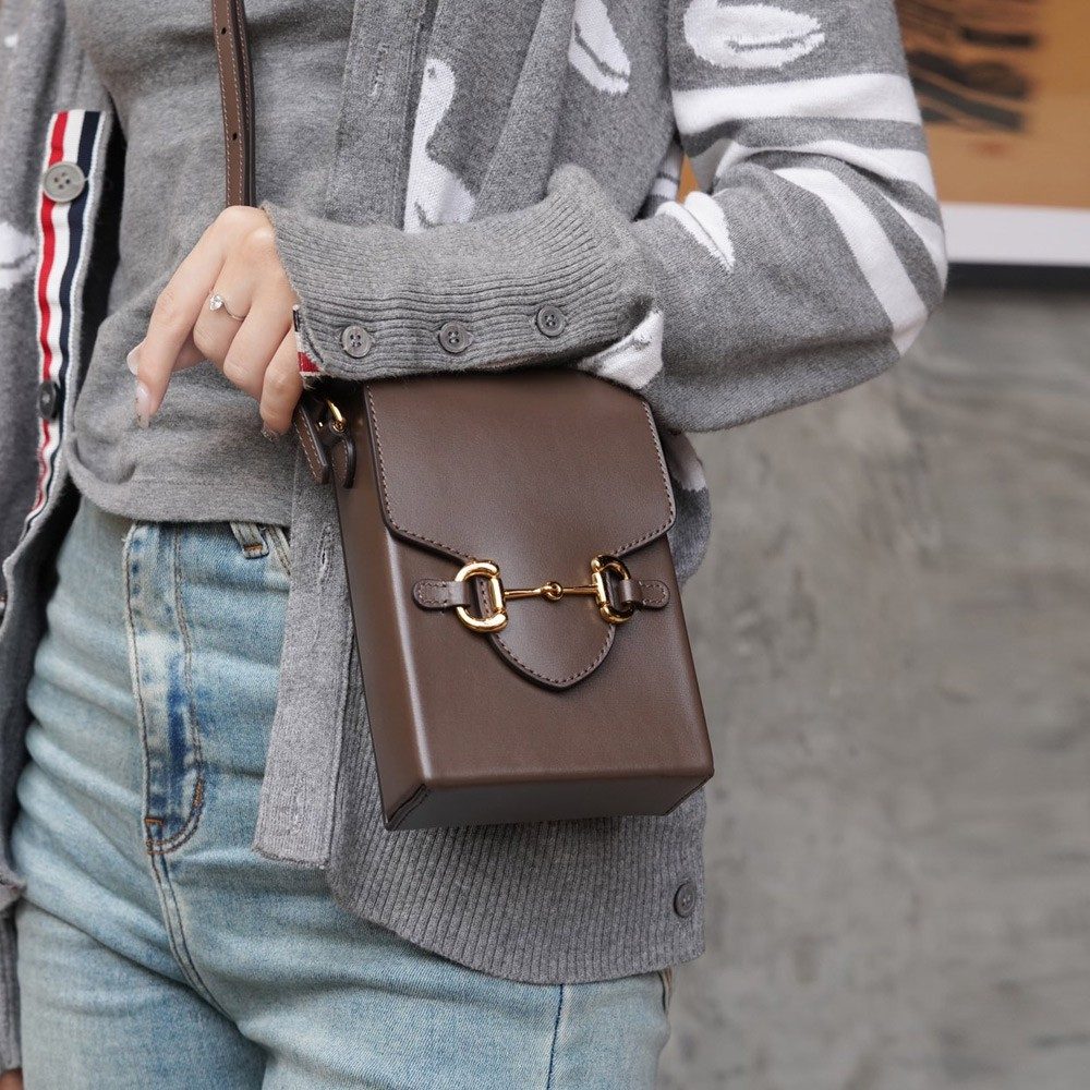 구찌 1955 홀스빗 미니 백 브라운 625615