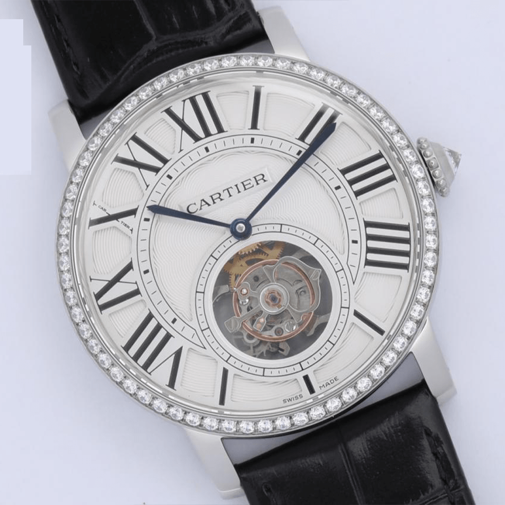 까르띠에 로통드 드 까르띠에 투르비옹 플라잉 다이아 베젤 40mm HPI00593