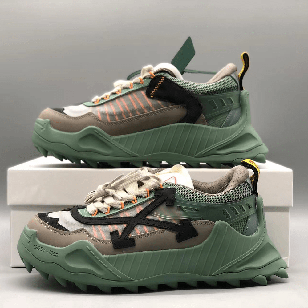 오프화이트 오드시 브라운 그린 스니커즈