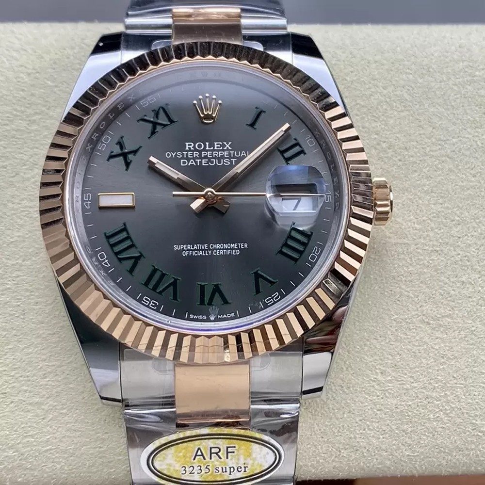 롤렉스 데이저스트 윔블던 그레이 로만 다이얼 RG 콤비 오이스터 41mm 126331