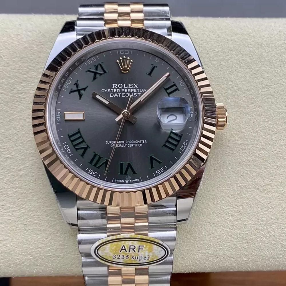 롤렉스 데이저스트 윔블던 그레이 로만 다이얼 RG 콤비 쥬빌레 41mm 126331