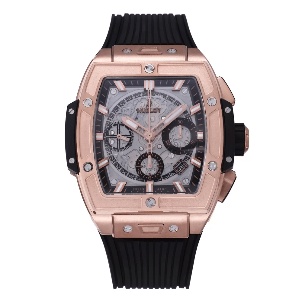 위블로 스피릿 오브 빅뱅 블루 티타늄 킹 골드 러버 스트랩 42mm 642.OX.0180.RX