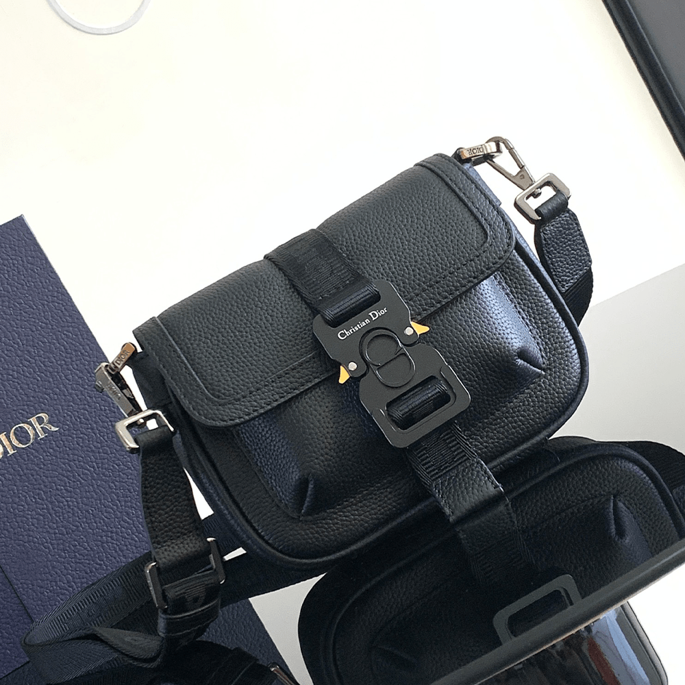 2디올 8 메신저백 오블리크 자카드 남자 크로스백 블랙 1EIPO302YKY