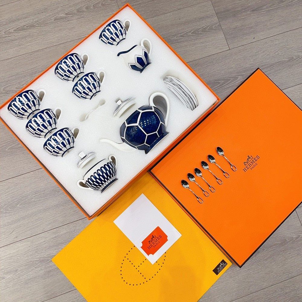 에르메스 블루다이아 플레이트 15구 세트