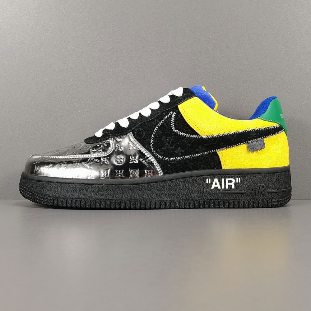 루이비통 x 나이키 에어포스 1 로우 바이 버질 아블로 멧 실버 블랙