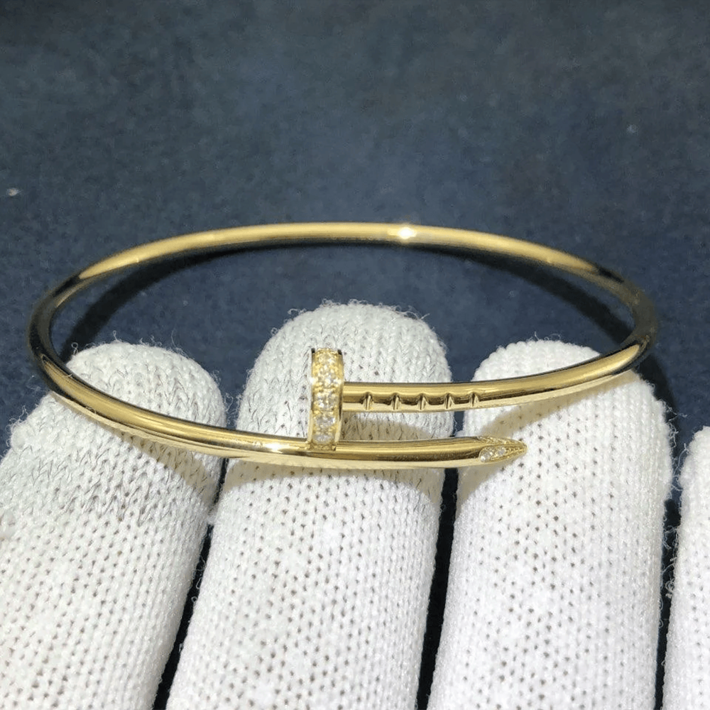 까르띠에 저스트 앵 끌루 브레이슬릿 스몰 다이아 세팅 옐로우 골드 18K