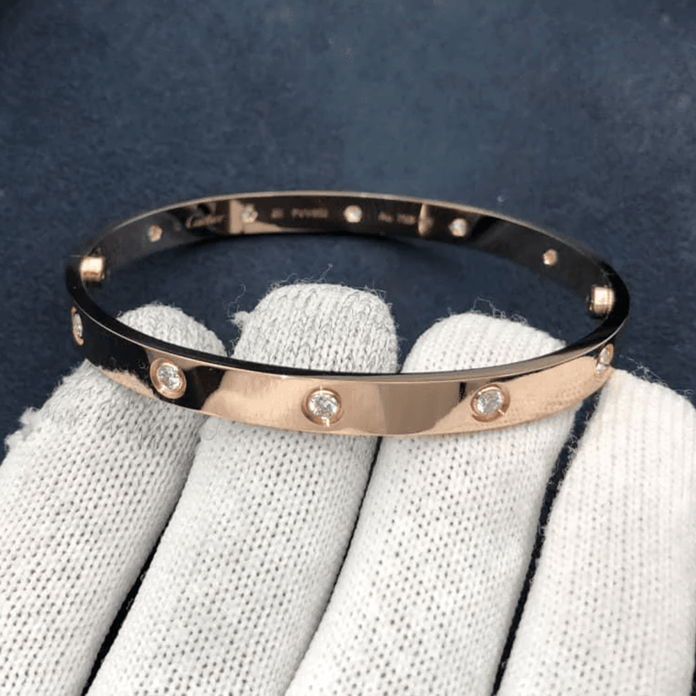 까르띠에 러브 브레이슬릿 다이아 10개 세팅 로즈골드 18K