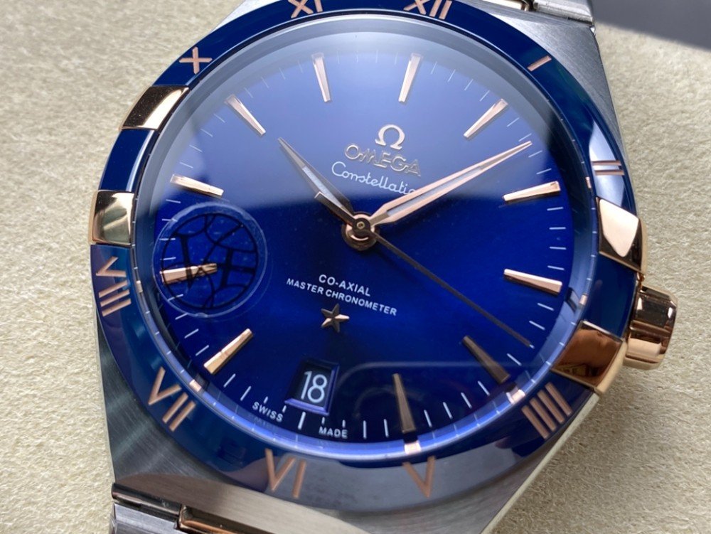 오메가 컨스텔레이션 41mm 블루 다이얼, SS 브레이슬릿
