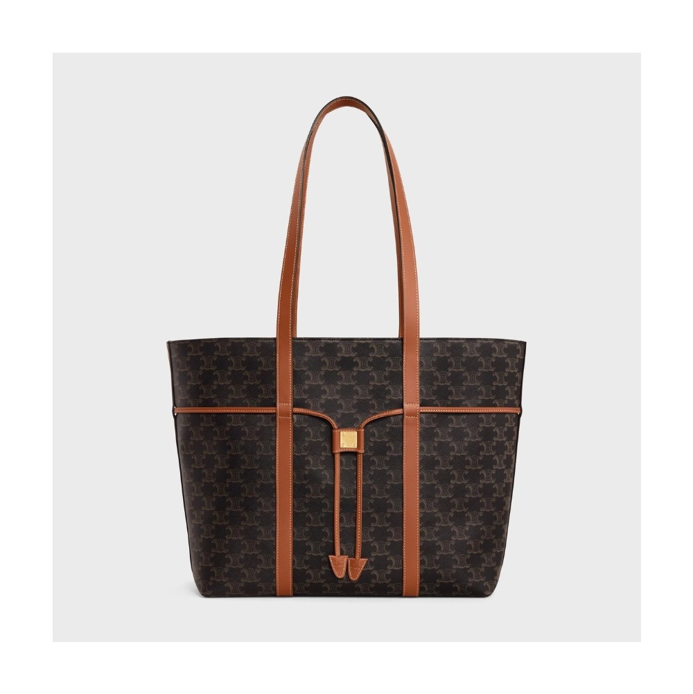 셀린느 트리옹프 캔버스 & 카프스킨 드로우스트링 카바스 【매장-290만원대】