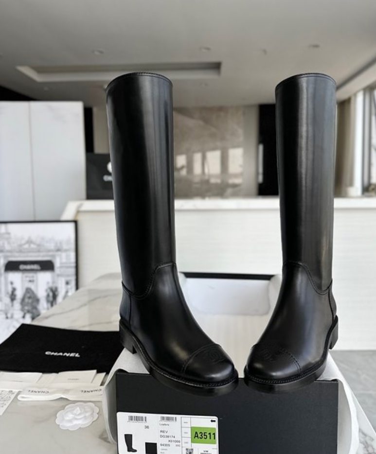 샤넬 cc로고 하이 부츠