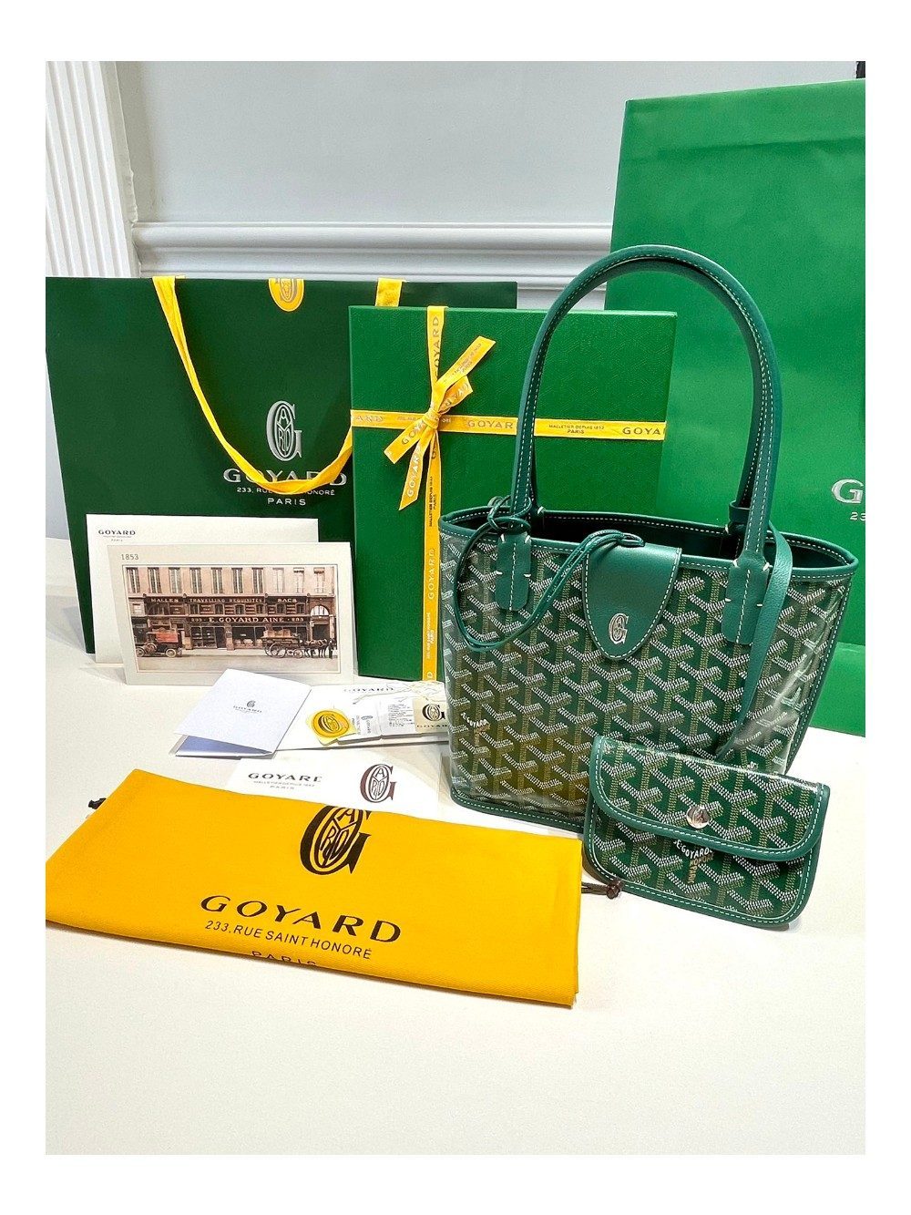 고야드 미니 앙주 토트백 그린