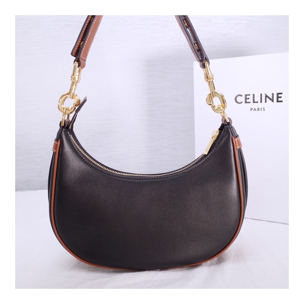 셀린느 여성 미디움 스트랩 아바 숄더백 블랙:탄 196923DK604BT