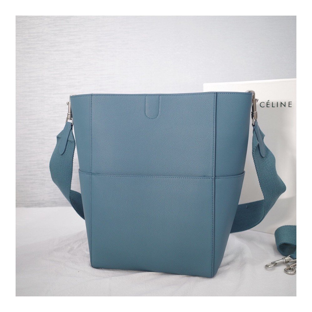 셀린느 버킷백 소프트 그레인 카프스킨 블루