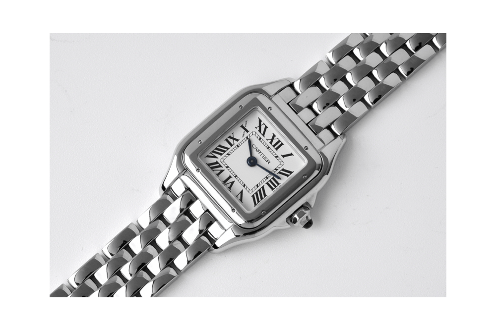 까르띠에 팬더 드 까르띠에 화이트 다이얼 쿼츠 스틸 SS 브레이슬릿 2size WSPN0006