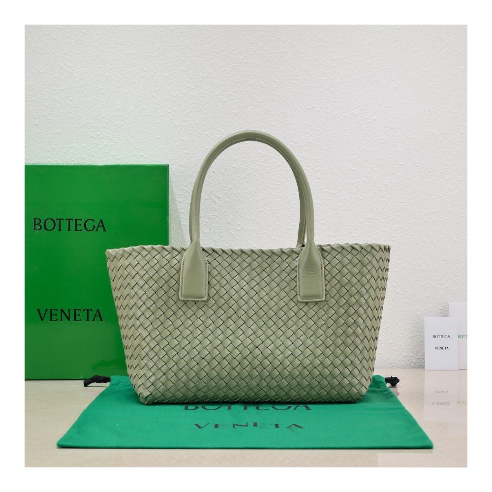 보테가베네타 23SS 그린 스몰 인트레치오 까바 토트 백