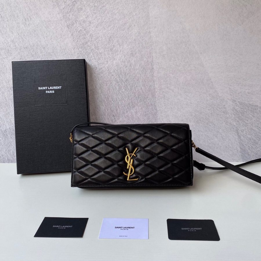 생로랑 퀄팅 숄더&크로스백 블랙