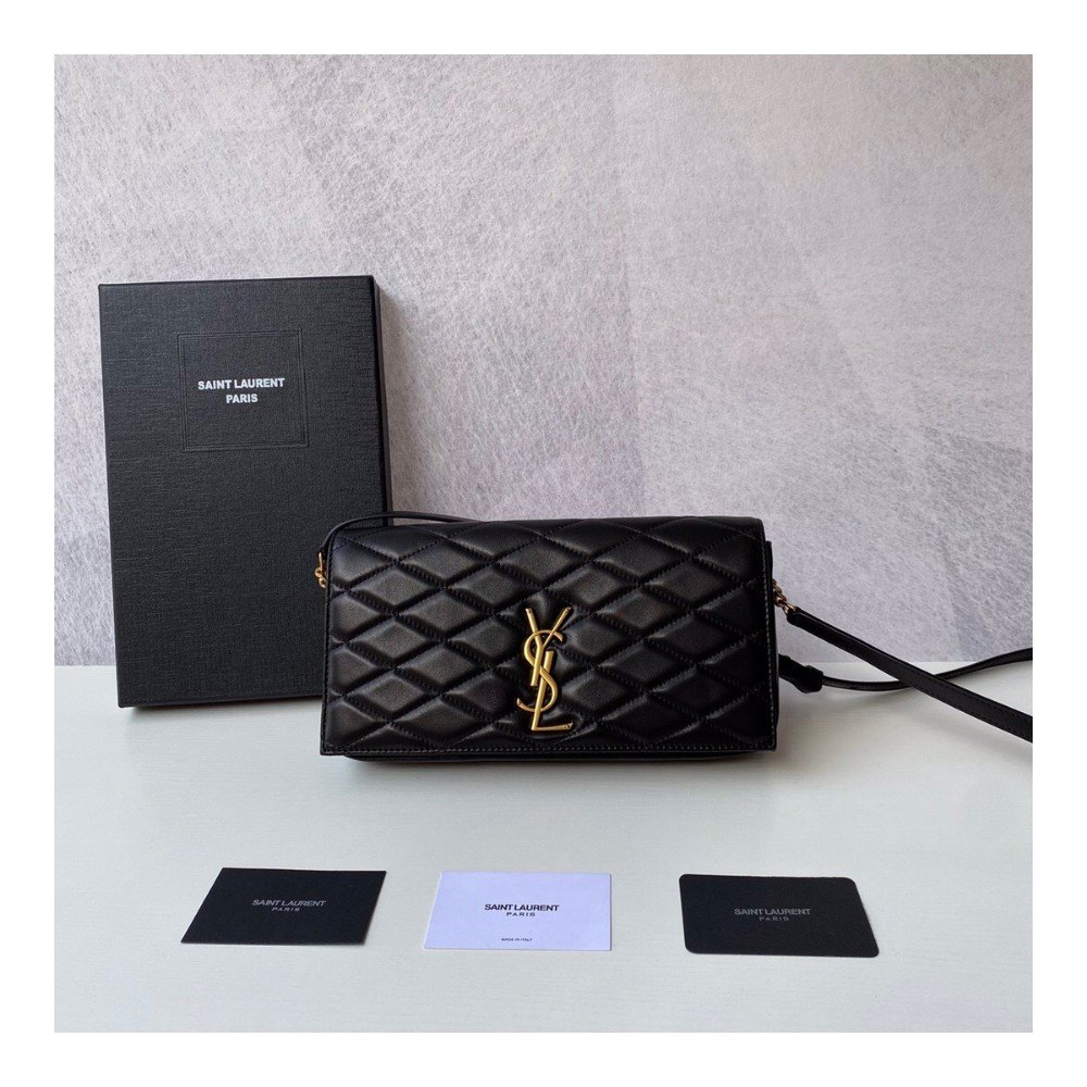 생로랑 퀄팅 숄더&크로스백 블랙