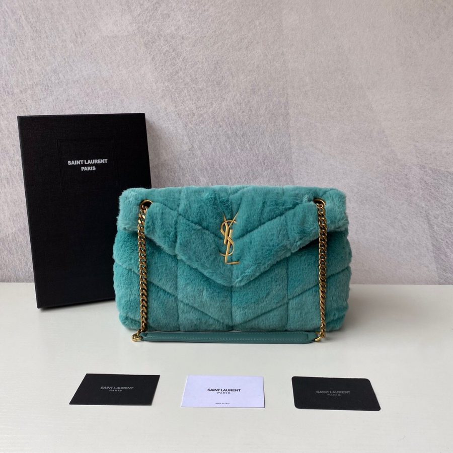 생로랑 루루 미디엄 숄더 백 민트