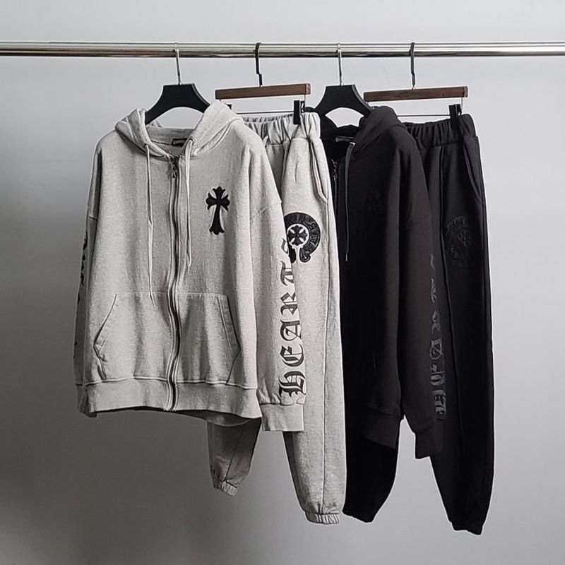 크롬하츠 홀스빗 집업 트레이닝 세트(블랙/그레이 2종)