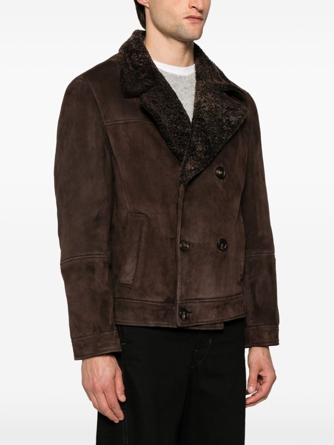 브루넬로 쿠치넬리 시어링 피코트 자켓