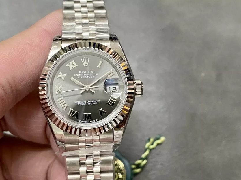 롤렉스 레이디 데이저스트 그레이 로만 다이얼 실버 28mm 279173